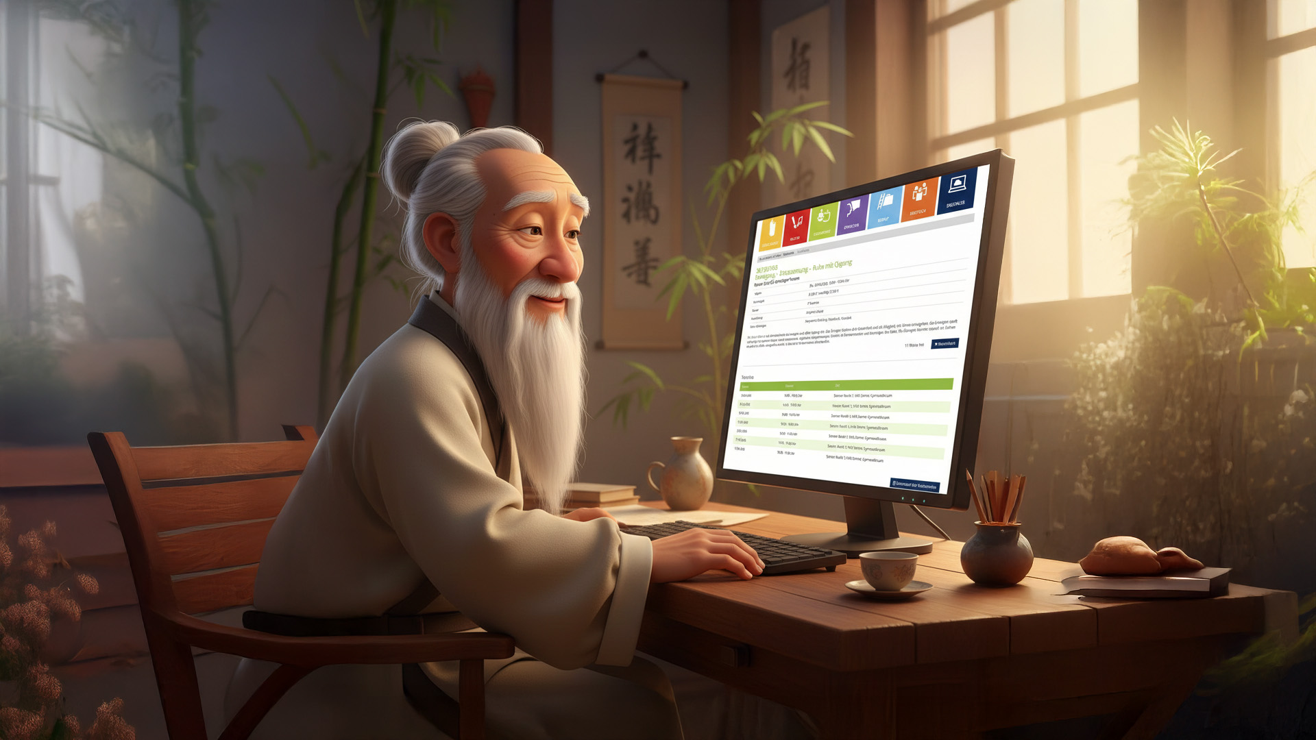 Taiji Training im Park